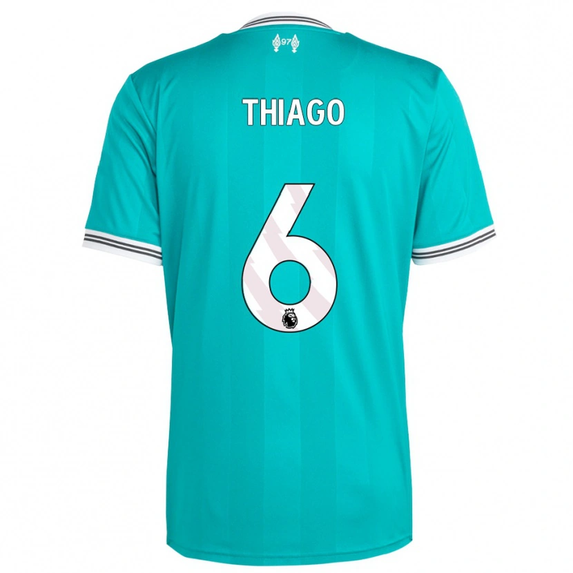 Danxen Kinderen Thiago #6 Groen Wit Thuisshirt Derde Tenue 2025/26 T-Shirt