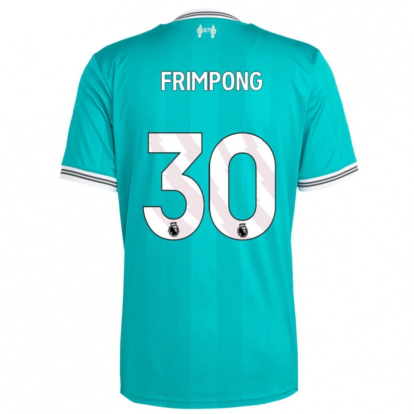 Danxen Kinderen Jeremie Frimpong #30 Groen Wit Thuisshirt Derde Tenue 2025/26 T-Shirt