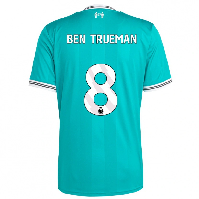 Danxen Kinderen Ben Trueman #8 Groen Wit Thuisshirt Derde Tenue 2025/26 T-Shirt