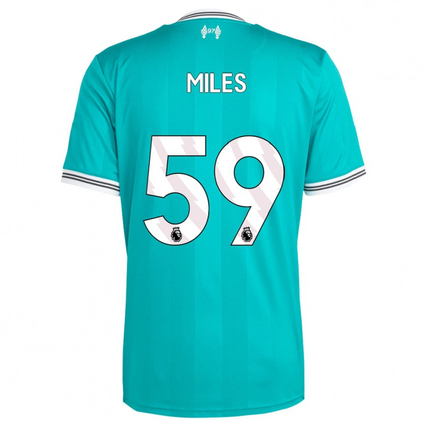 Danxen Kinderen Terence Miles #59 Groen Wit Thuisshirt Derde Tenue 2025/26 T-Shirt
