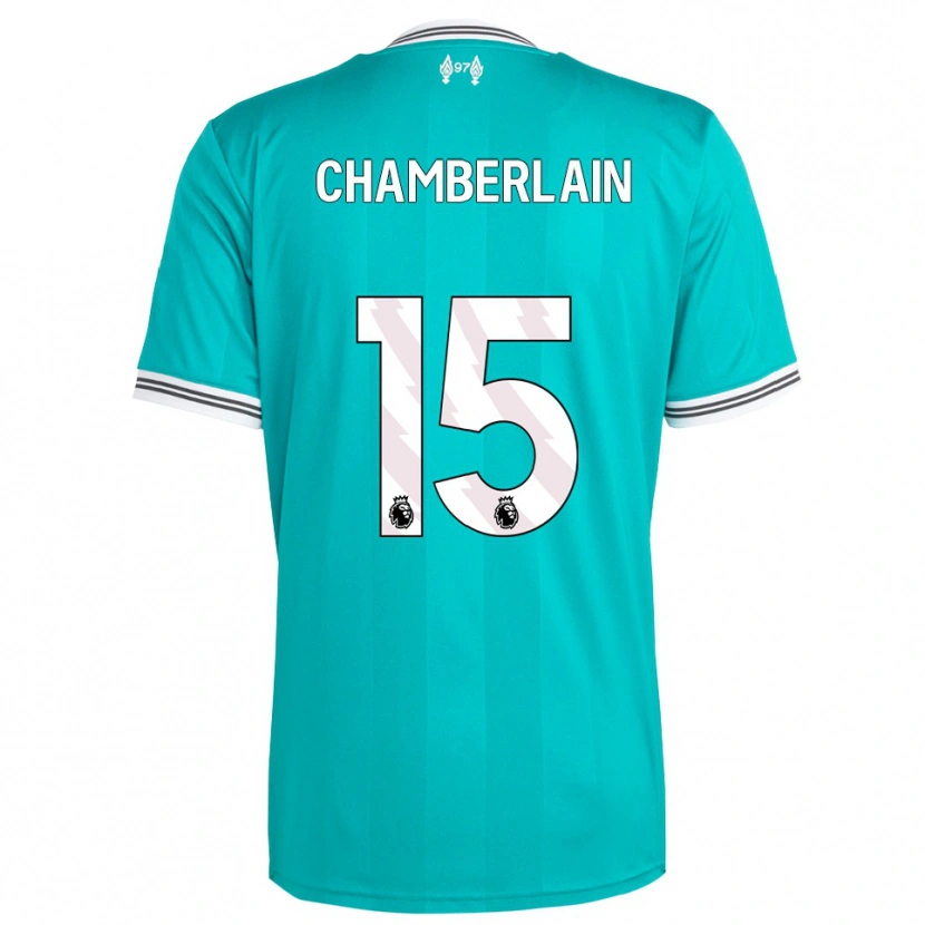 Danxen Kinderen Alex Oxlade Chamberlain #15 Groen Wit Thuisshirt Derde Tenue 2025/26 T-Shirt
