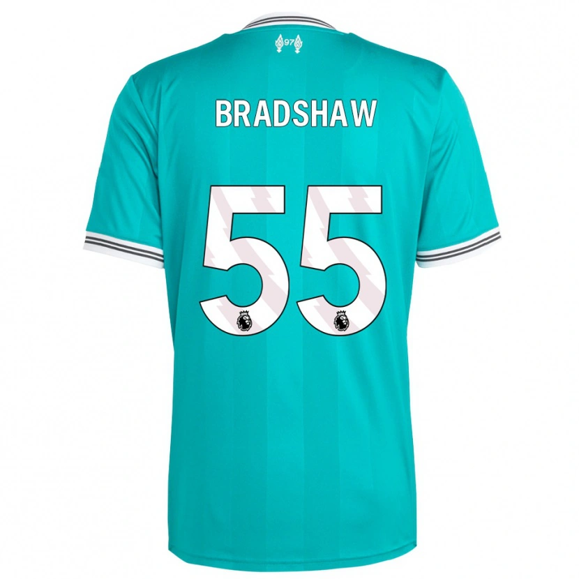 Danxen Kinderen Joe Bradshaw #55 Groen Wit Thuisshirt Derde Tenue 2025/26 T-Shirt