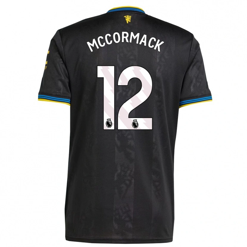 Danxen Kinderen Rafe Mccormack #12 Zwart Geel Blauw Thuisshirt Derde Tenue 2025/26 T-Shirt