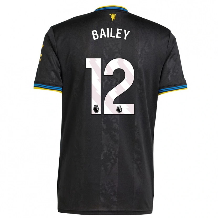 Danxen Kinderen James Bailey #12 Zwart Geel Blauw Thuisshirt Derde Tenue 2025/26 T-Shirt