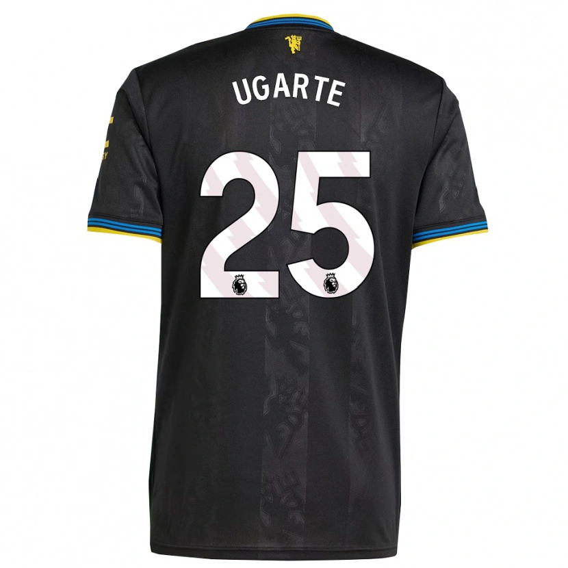 Danxen Kinderen Manuel Ugarte #25 Zwart Geel Blauw Thuisshirt Derde Tenue 2025/26 T-Shirt