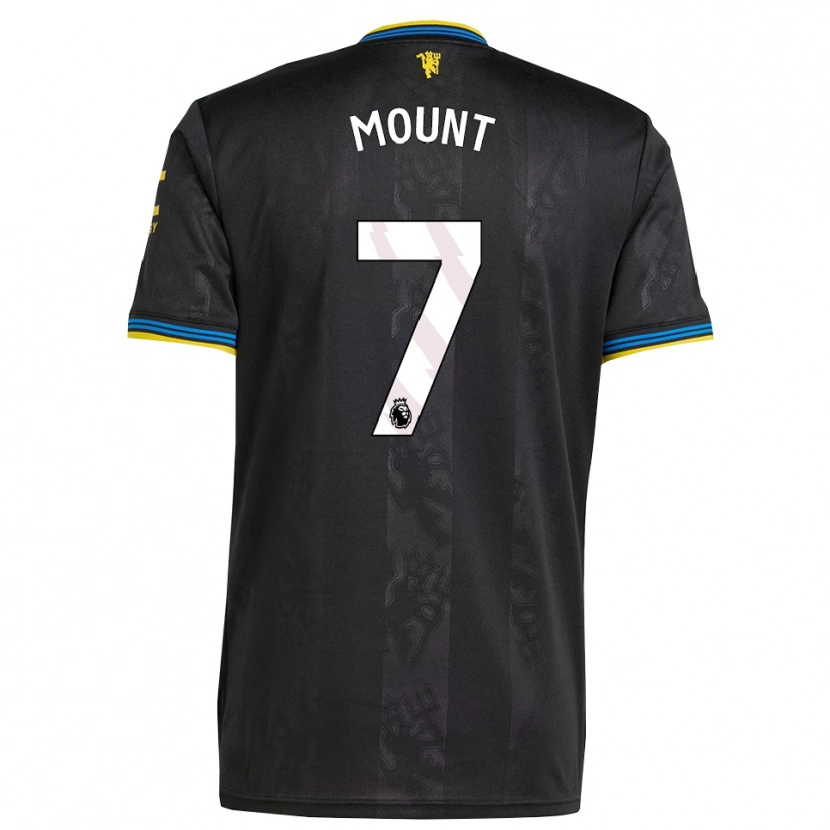 Danxen Kinderen Mason Mount #7 Zwart Geel Blauw Thuisshirt Derde Tenue 2025/26 T-Shirt