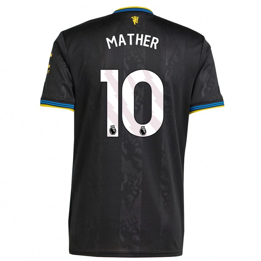 Danxen Kinderen Sam Mather #10 Zwart Geel Blauw Thuisshirt Derde Tenue 2025/26 T-Shirt