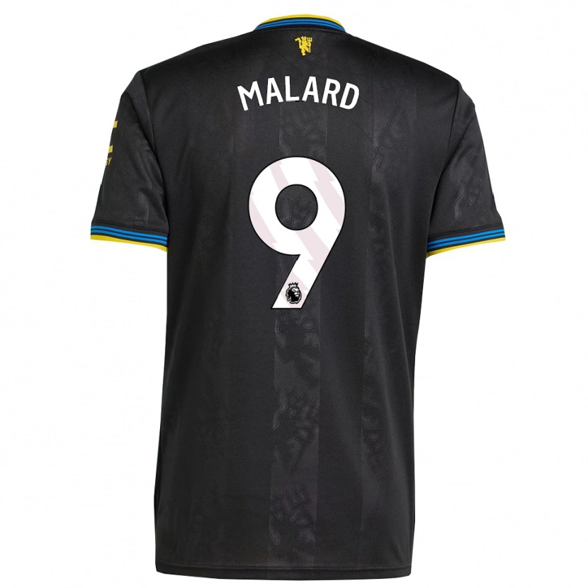 Danxen Kinderen Melvine Malard #9 Zwart Geel Blauw Thuisshirt Derde Tenue 2025/26 T-Shirt