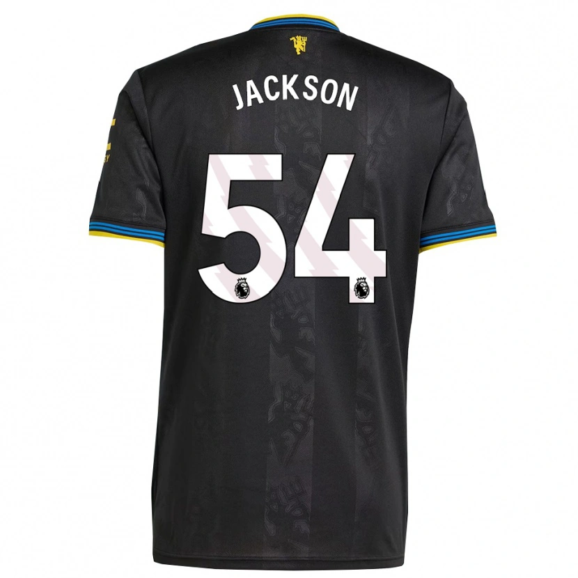 Danxen Kinderen Louis Jackson #54 Zwart Geel Blauw Thuisshirt Derde Tenue 2025/26 T-Shirt