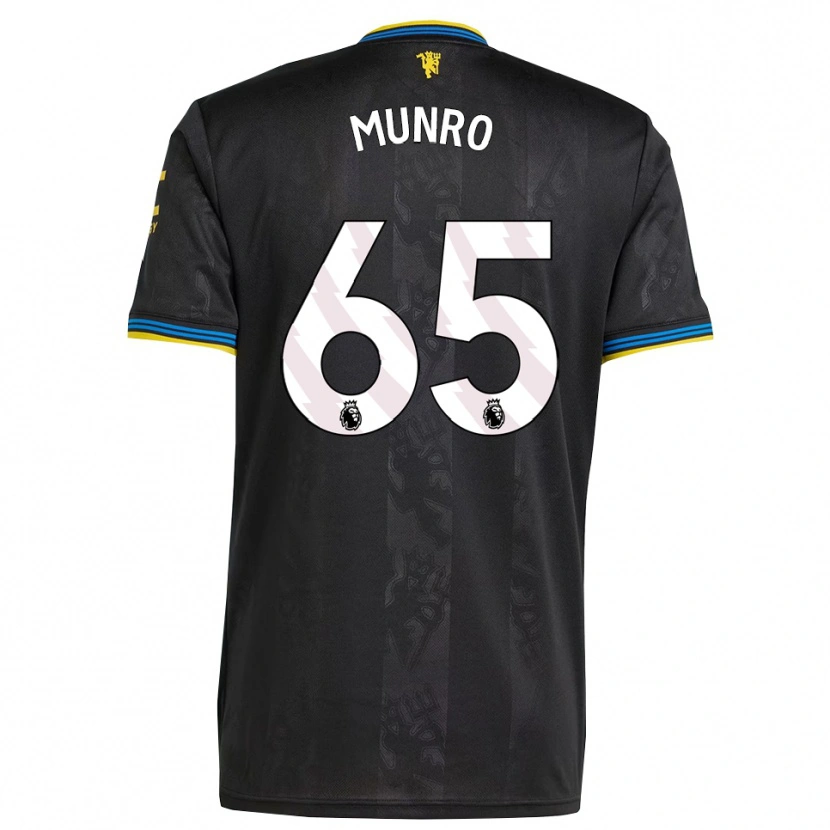 Danxen Kinderen Reece Munro #65 Zwart Geel Blauw Thuisshirt Derde Tenue 2025/26 T-Shirt
