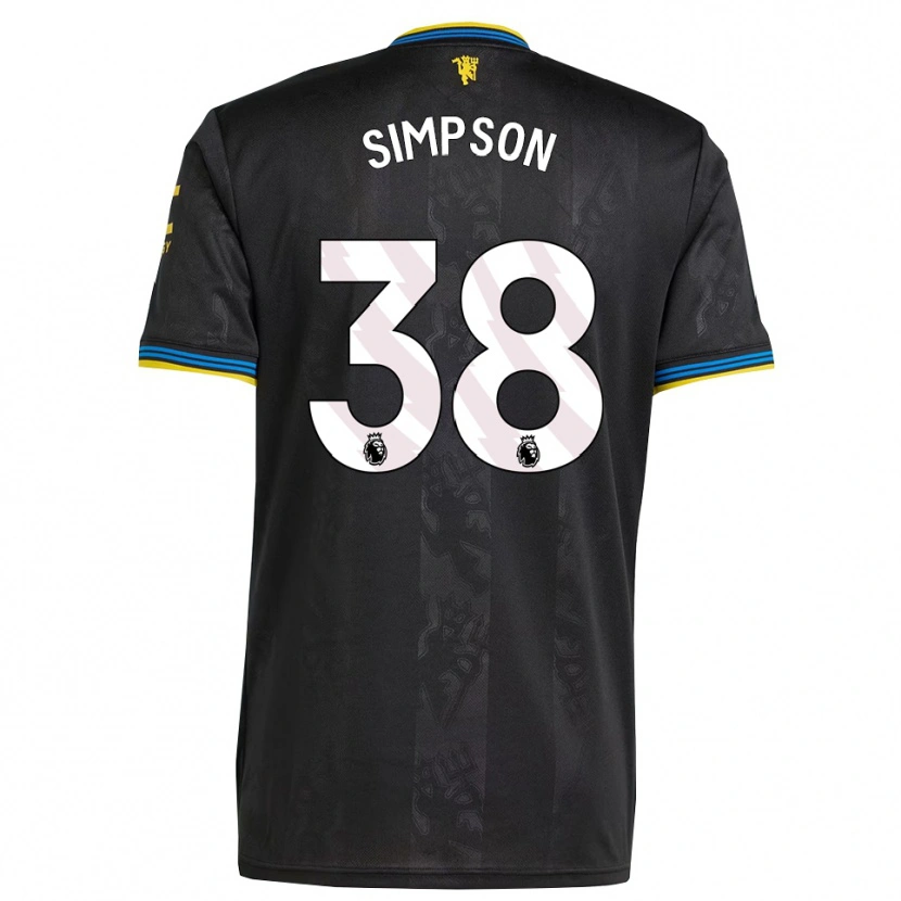 Danxen Kinderen Jessica Simpson #38 Zwart Geel Blauw Thuisshirt Derde Tenue 2025/26 T-Shirt