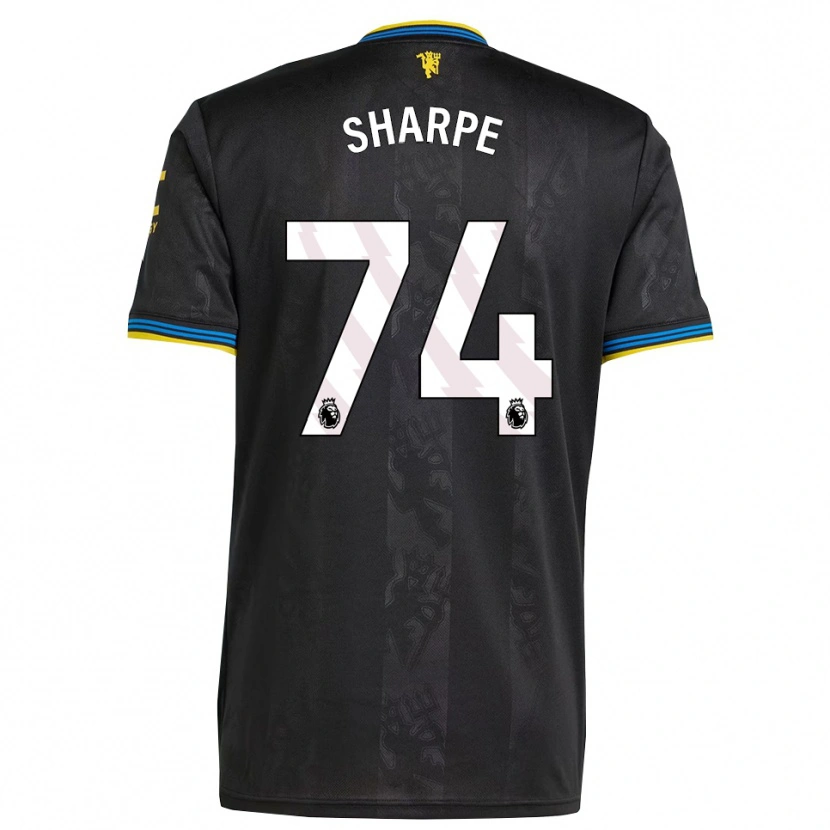 Danxen Kinderen Malachi Sharpe #74 Zwart Geel Blauw Thuisshirt Derde Tenue 2025/26 T-Shirt