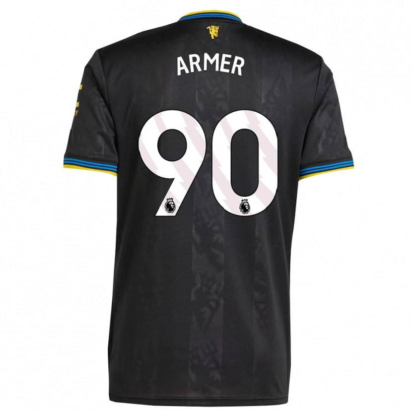 Danxen Kinderen Daniel Armer #90 Zwart Geel Blauw Thuisshirt Derde Tenue 2025/26 T-Shirt