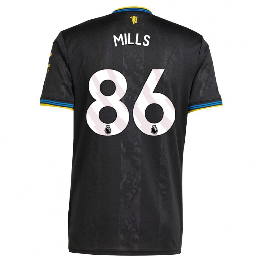 Danxen Kinderen Albert Mills #86 Zwart Geel Blauw Thuisshirt Derde Tenue 2025/26 T-Shirt