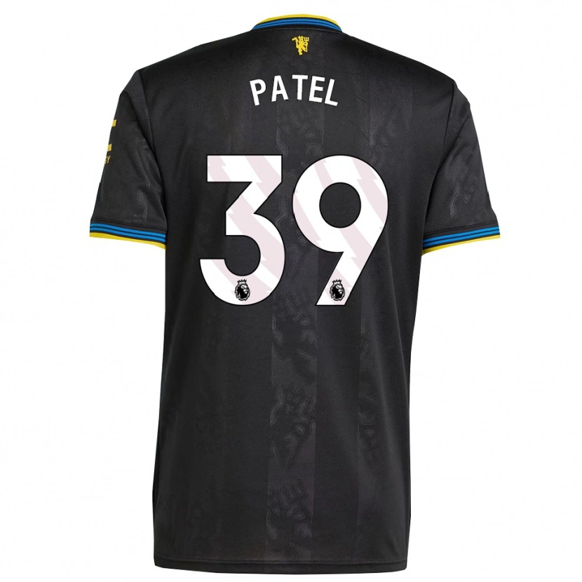 Danxen Kinderen Safia Middleton-Patel #39 Zwart Geel Blauw Thuisshirt Derde Tenue 2025/26 T-Shirt