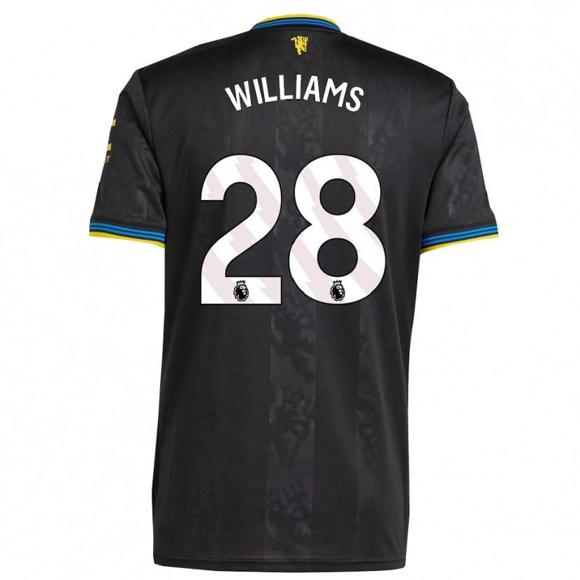 Danxen Kinderen Rachel Williams #28 Zwart Geel Blauw Thuisshirt Derde Tenue 2025/26 T-Shirt