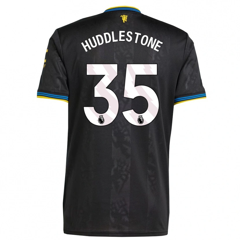 Danxen Kinderen Tom Huddlestone #35 Zwart Geel Blauw Thuisshirt Derde Tenue 2025/26 T-Shirt