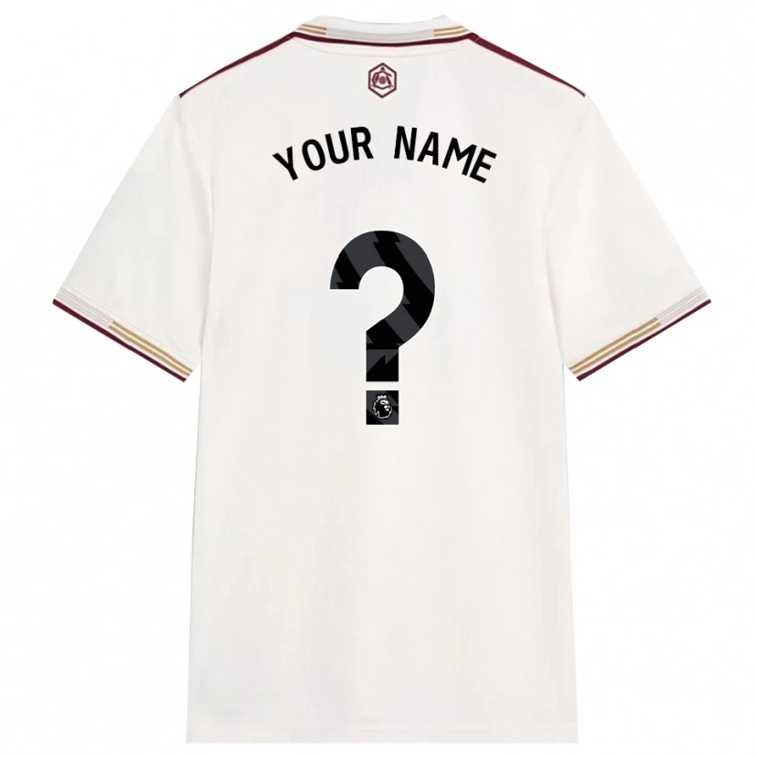 Danxen Kinderen Uw Naam #0 Gebroken Wit Bourgondisch Thuisshirt Derde Tenue 2025/26 T-Shirt