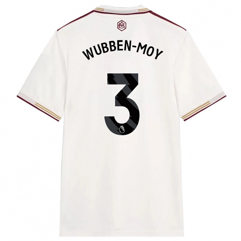 Danxen Kinderen Lotte Wubben-Moy #3 Gebroken Wit Bourgondisch Thuisshirt Derde Tenue 2025/26 T-Shirt