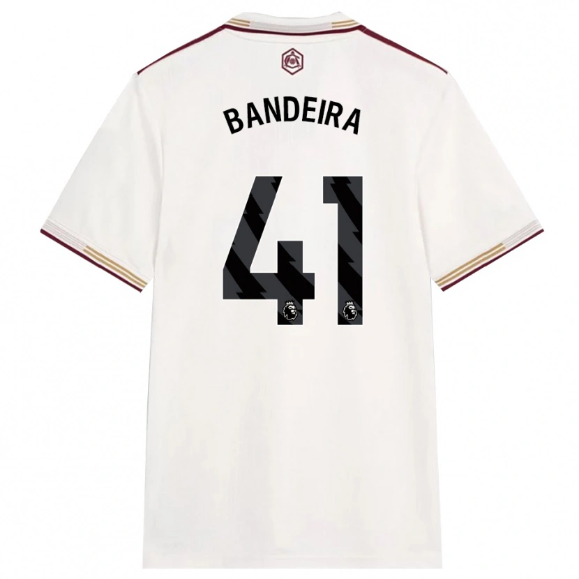 Danxen Kinderen Mauro Bandeira #41 Gebroken Wit Bourgondisch Thuisshirt Derde Tenue 2025/26 T-Shirt