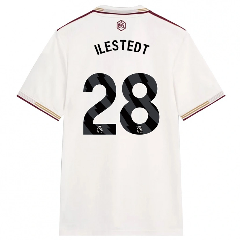 Danxen Kinderen Amanda Ilestedt #28 Gebroken Wit Bourgondisch Thuisshirt Derde Tenue 2025/26 T-Shirt