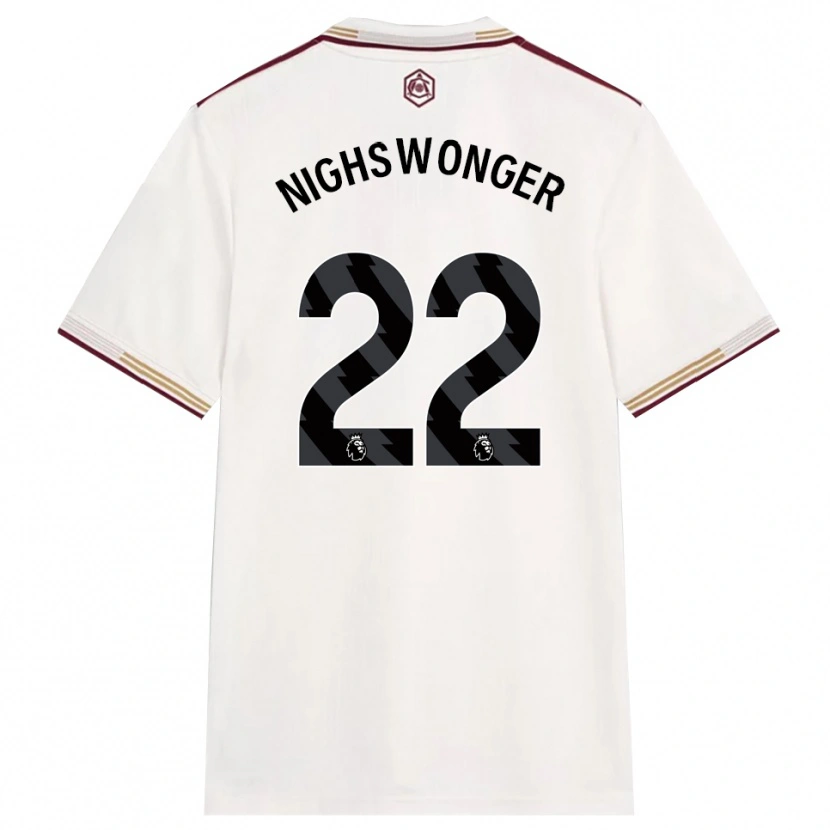 Danxen Kinderen Jenna Nighswonger #22 Gebroken Wit Bourgondisch Thuisshirt Derde Tenue 2025/26 T-Shirt