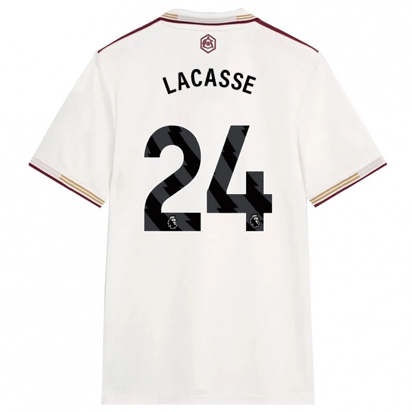 Danxen Kinderen Cloé Lacasse #24 Gebroken Wit Bourgondisch Thuisshirt Derde Tenue 2025/26 T-Shirt