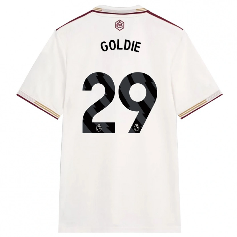 Danxen Kinderen Teyah Goldie #29 Gebroken Wit Bourgondisch Thuisshirt Derde Tenue 2025/26 T-Shirt