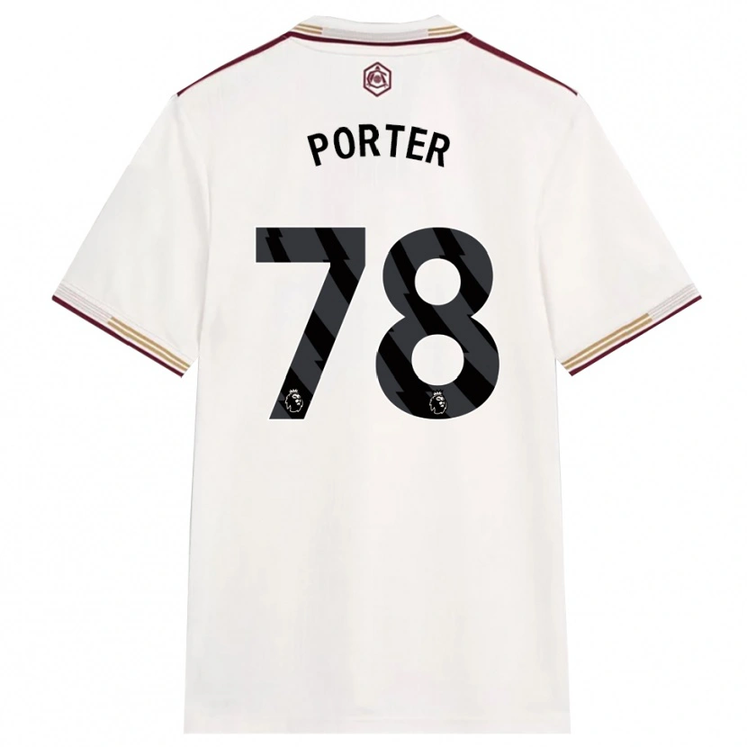 Danxen Kinderen Jack Porter #78 Gebroken Wit Bourgondisch Thuisshirt Derde Tenue 2025/26 T-Shirt