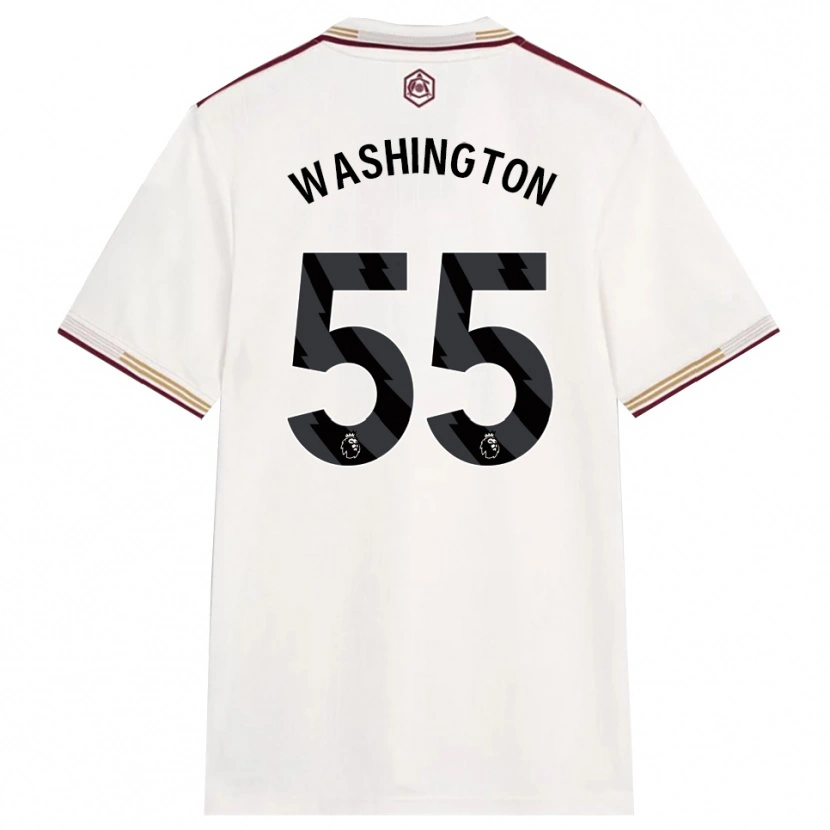 Danxen Kinderen Marcell Washington #55 Gebroken Wit Bourgondisch Thuisshirt Derde Tenue 2025/26 T-Shirt