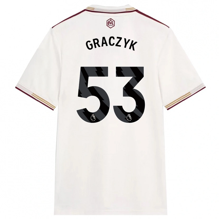 Danxen Kinderen Hubert Graczyk #53 Gebroken Wit Bourgondisch Thuisshirt Derde Tenue 2025/26 T-Shirt