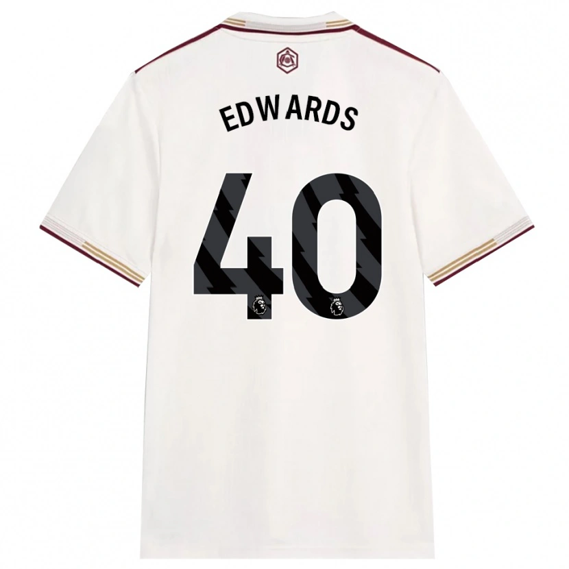 Danxen Kinderen Khayon Edwards #40 Gebroken Wit Bourgondisch Thuisshirt Derde Tenue 2025/26 T-Shirt