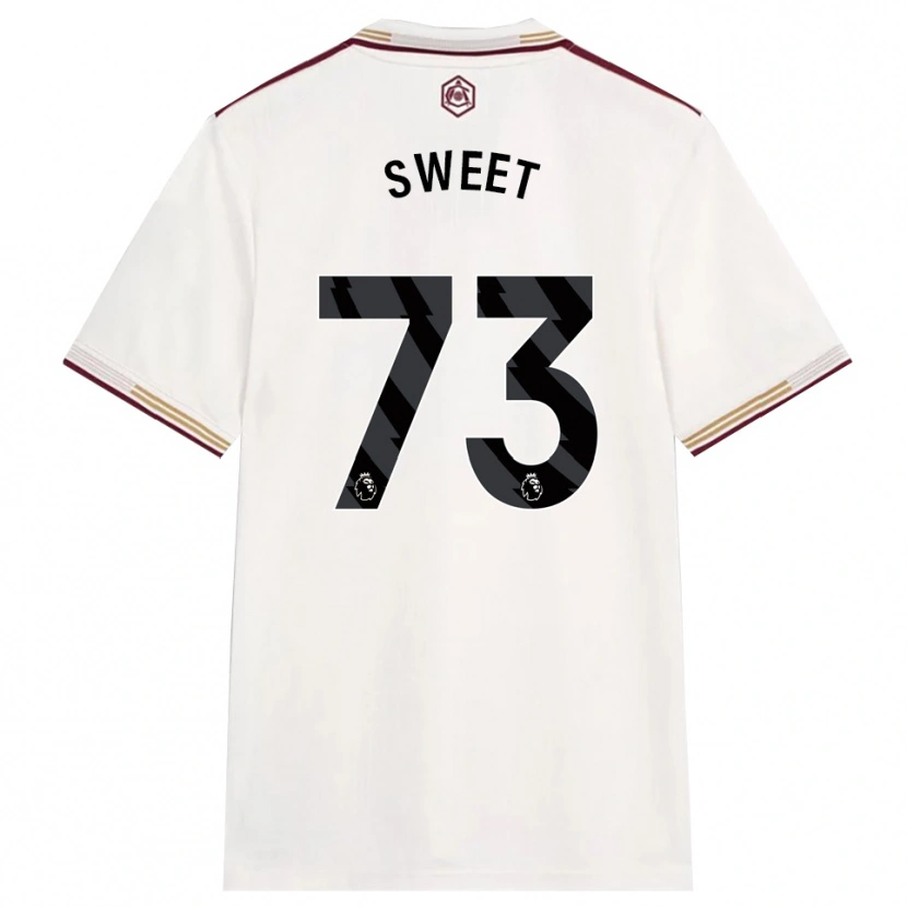 Danxen Kinderen James Sweet #73 Gebroken Wit Bourgondisch Thuisshirt Derde Tenue 2025/26 T-Shirt