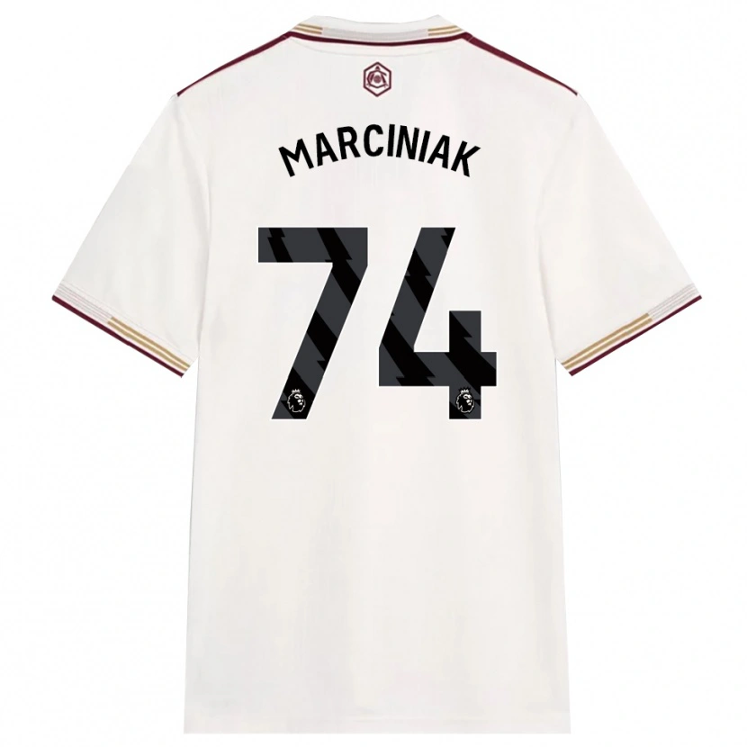 Danxen Kinderen Alex Marciniak #74 Gebroken Wit Bourgondisch Thuisshirt Derde Tenue 2025/26 T-Shirt