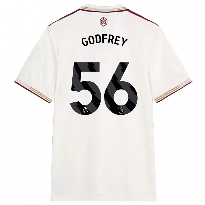 Danxen Kinderen Freya Godfrey #56 Gebroken Wit Bourgondisch Thuisshirt Derde Tenue 2025/26 T-Shirt