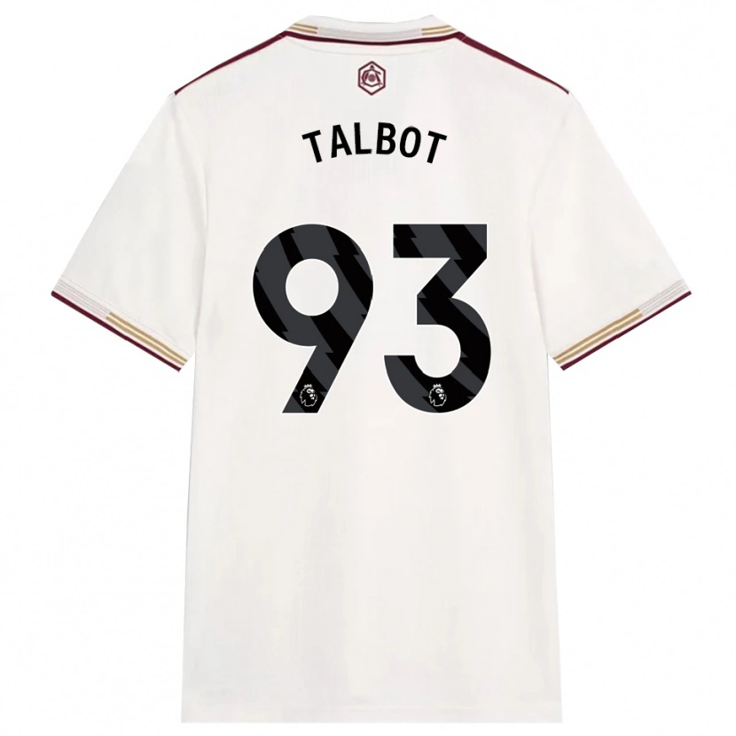 Danxen Kinderen Jack Talbot #93 Gebroken Wit Bourgondisch Thuisshirt Derde Tenue 2025/26 T-Shirt