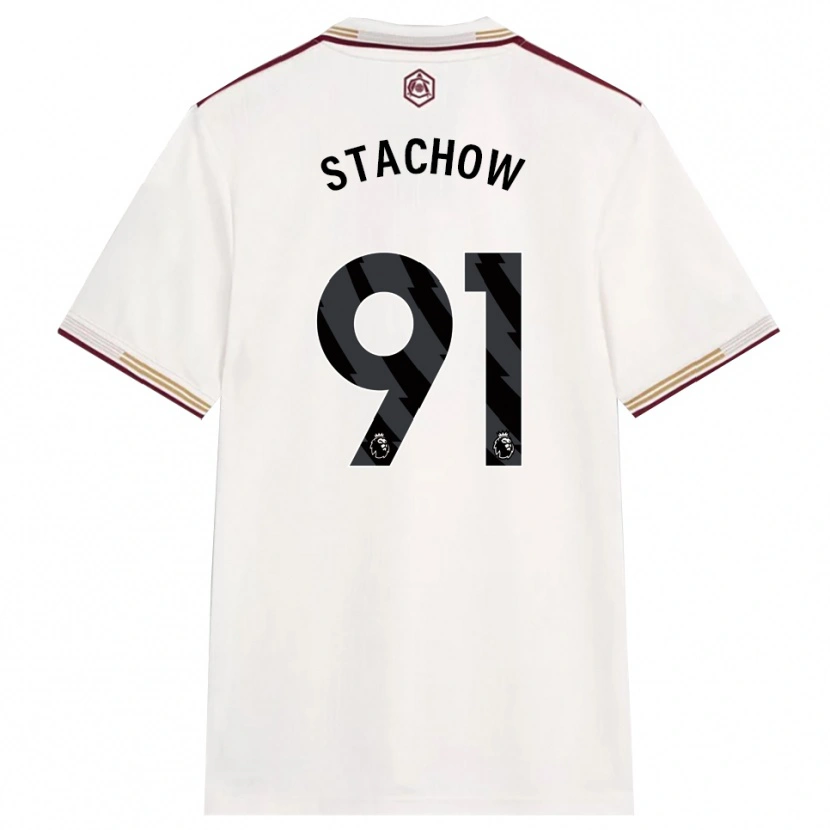 Danxen Kinderen Patrick Stachow #91 Gebroken Wit Bourgondisch Thuisshirt Derde Tenue 2025/26 T-Shirt