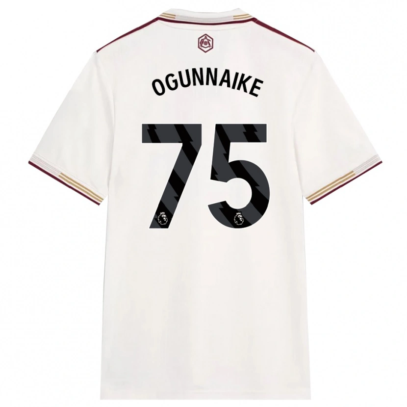 Danxen Kinderen Josh Ogunnaike #75 Gebroken Wit Bourgondisch Thuisshirt Derde Tenue 2025/26 T-Shirt