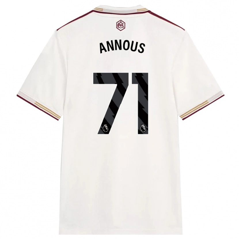 Danxen Kinderen Andre Harriman-Annous #71 Gebroken Wit Bourgondisch Thuisshirt Derde Tenue 2025/26 T-Shirt