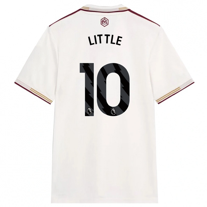 Danxen Kinderen Kim Little #10 Gebroken Wit Bourgondisch Thuisshirt Derde Tenue 2025/26 T-Shirt