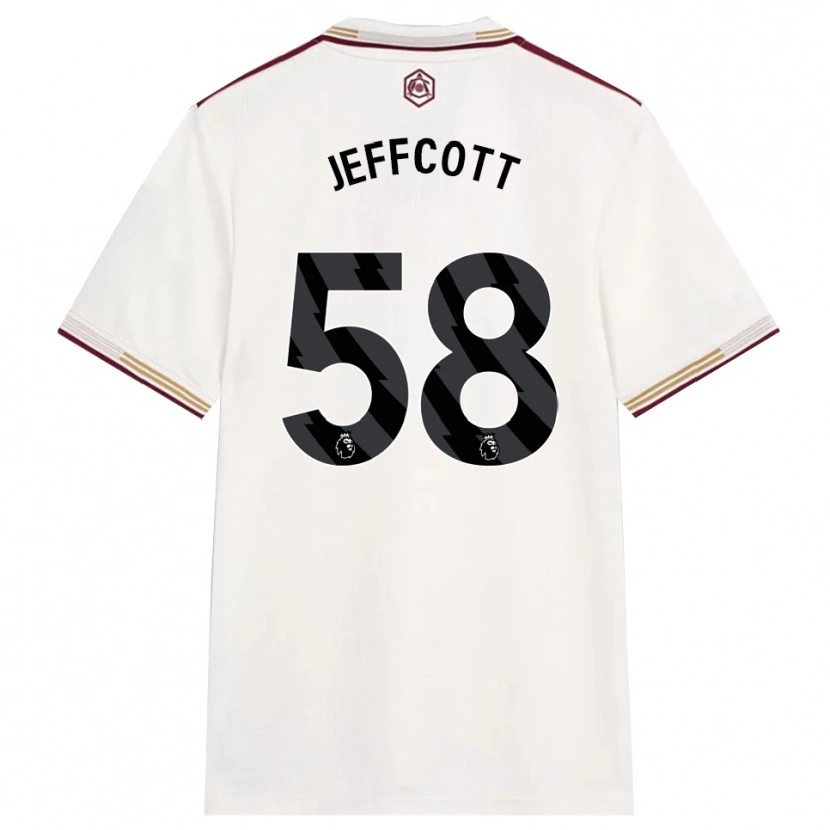 Danxen Kinderen Henry Jeffcott #58 Gebroken Wit Bourgondisch Thuisshirt Derde Tenue 2025/26 T-Shirt