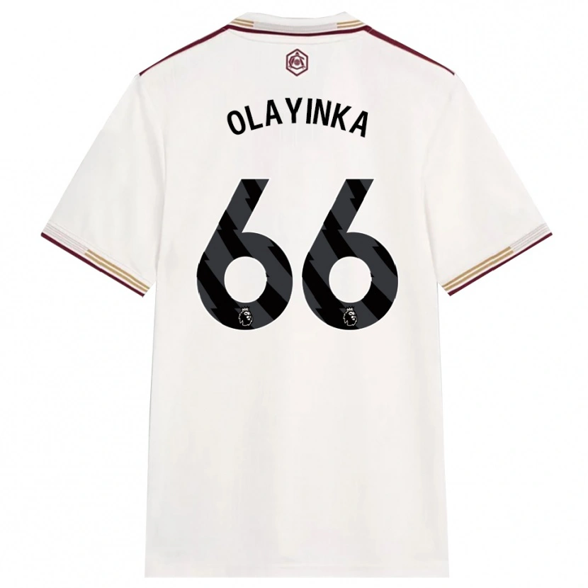 Danxen Kinderen James Olayinka #66 Gebroken Wit Bourgondisch Thuisshirt Derde Tenue 2025/26 T-Shirt