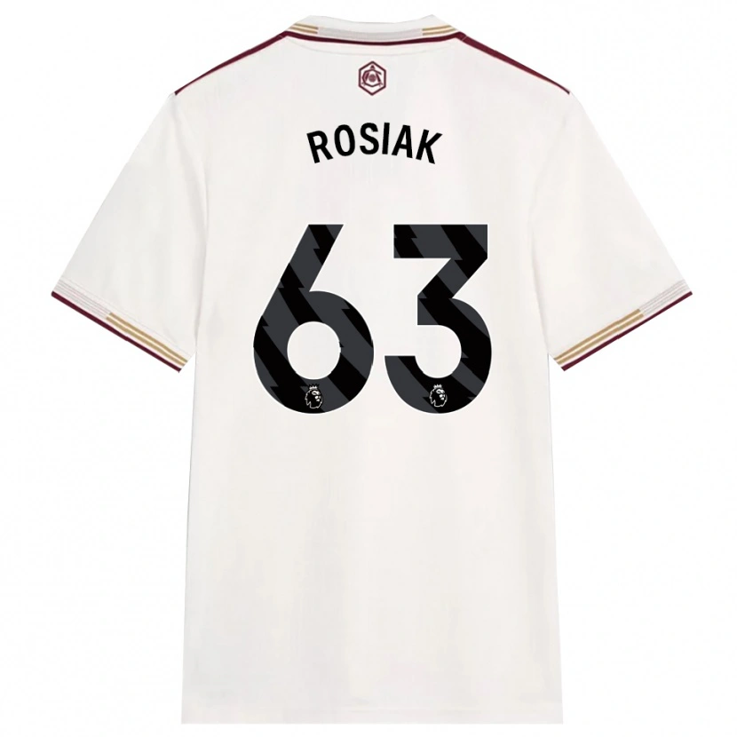Danxen Kinderen Michal Rosiak #63 Gebroken Wit Bourgondisch Thuisshirt Derde Tenue 2025/26 T-Shirt