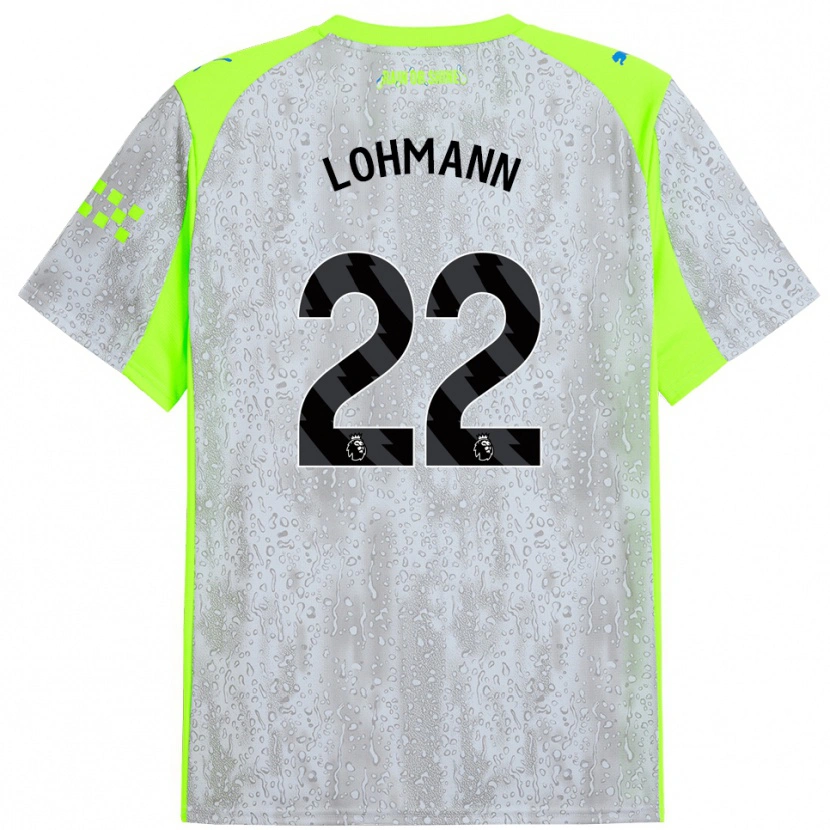 Danxen Kinderen Sydney Lohmann #22 Grijs Geel Thuisshirt Derde Tenue 2025/26 T-Shirt