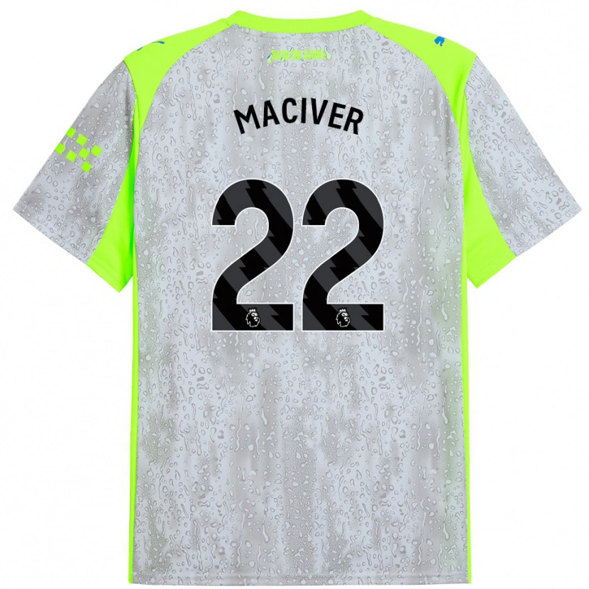 Danxen Kinderen Sandy Maciver #22 Grijs Geel Thuisshirt Derde Tenue 2025/26 T-Shirt