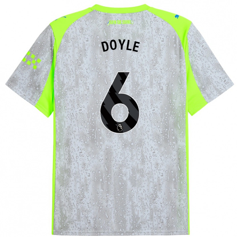 Danxen Kinderen Callum Doyle #6 Grijs Geel Thuisshirt Derde Tenue 2025/26 T-Shirt
