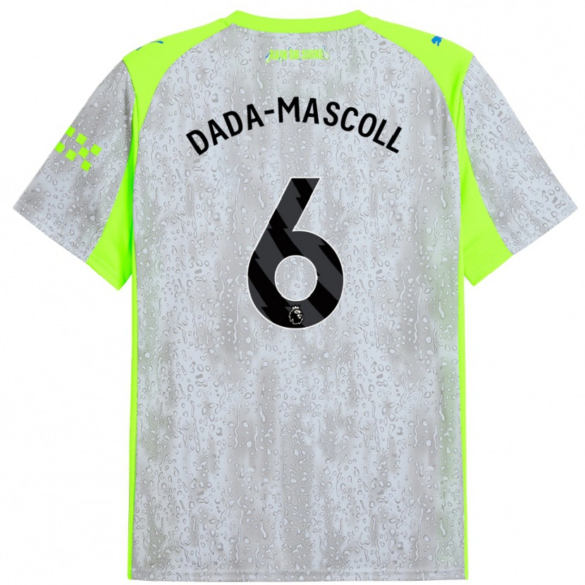 Danxen Kinderen Isaiah Dada-Mascoll #6 Grijs Geel Thuisshirt Derde Tenue 2025/26 T-Shirt