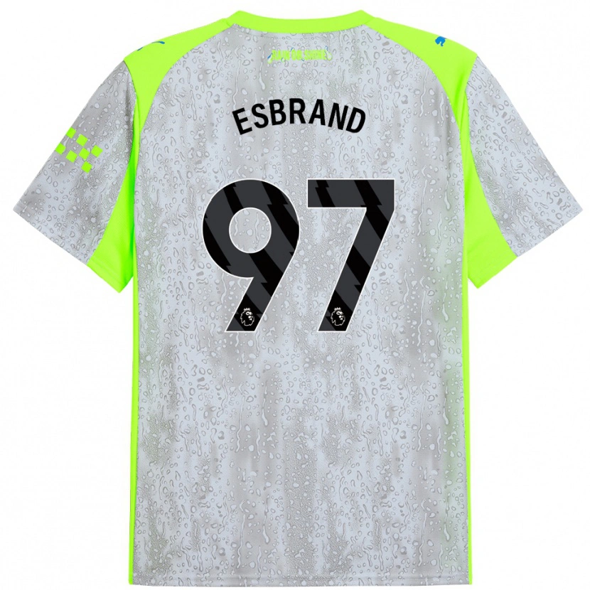 Danxen Kinderen Josh Wilson-Esbrand #97 Grijs Geel Thuisshirt Derde Tenue 2025/26 T-Shirt