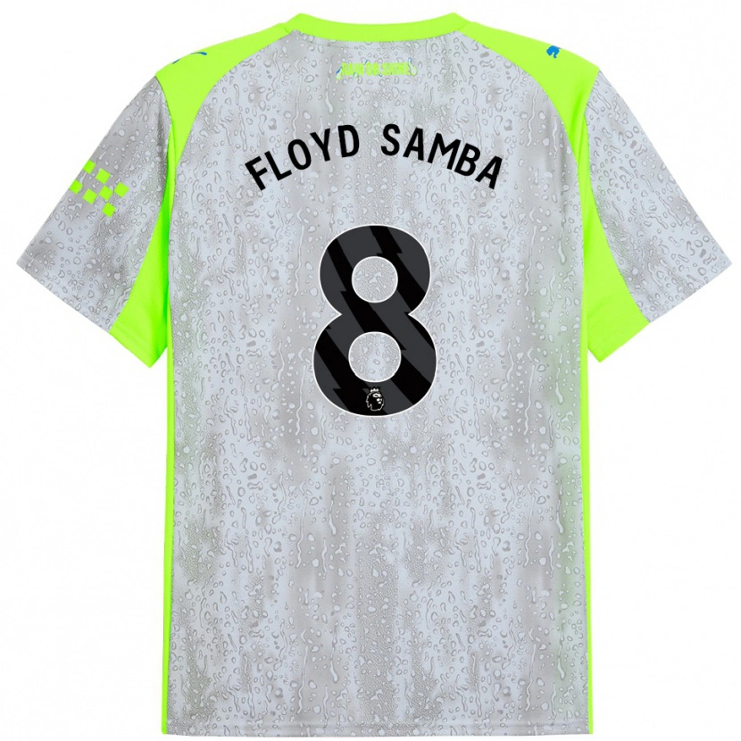 Danxen Kinderen Floyd Samba #8 Grijs Geel Thuisshirt Derde Tenue 2025/26 T-Shirt