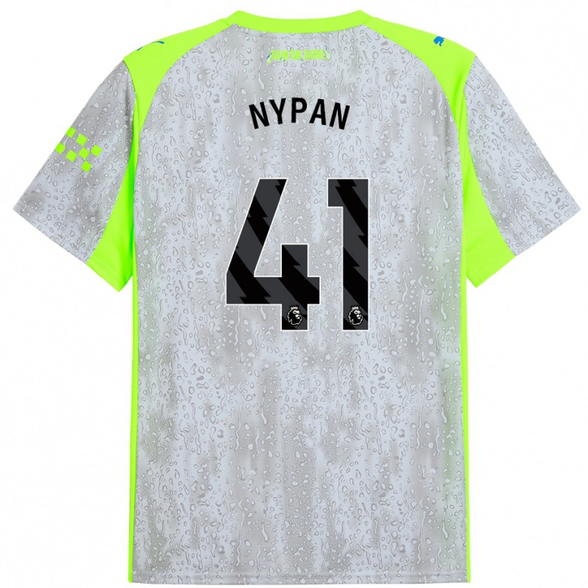 Danxen Kinderen Sverre Nypan #41 Grijs Geel Thuisshirt Derde Tenue 2025/26 T-Shirt